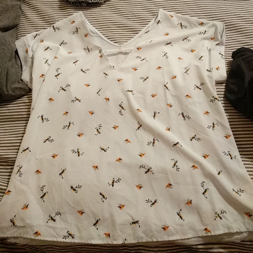 Womens blouse with birds